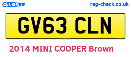 GV63CLN are the vehicle registration plates.