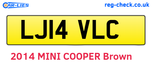LJ14VLC are the vehicle registration plates.