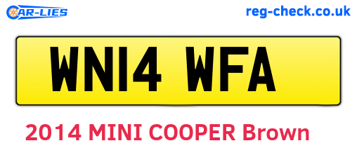 WN14WFA are the vehicle registration plates.