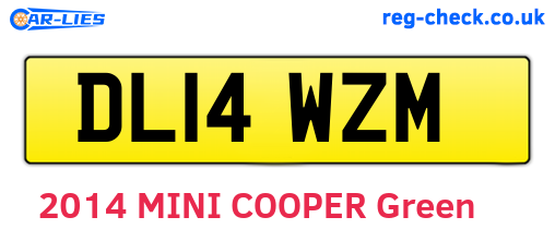 DL14WZM are the vehicle registration plates.
