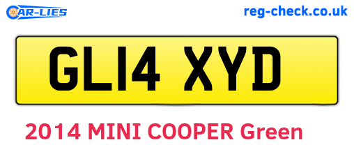 GL14XYD are the vehicle registration plates.