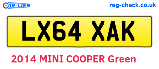 LX64XAK are the vehicle registration plates.