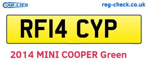 RF14CYP are the vehicle registration plates.