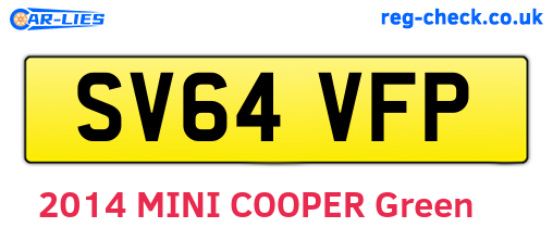 SV64VFP are the vehicle registration plates.