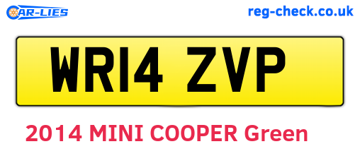 WR14ZVP are the vehicle registration plates.