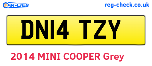 DN14TZY are the vehicle registration plates.