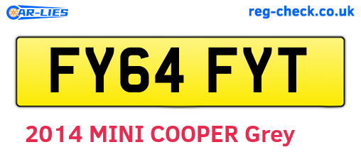 FY64FYT are the vehicle registration plates.