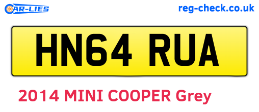HN64RUA are the vehicle registration plates.