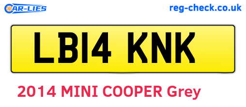 LB14KNK are the vehicle registration plates.