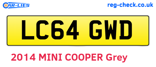 LC64GWD are the vehicle registration plates.