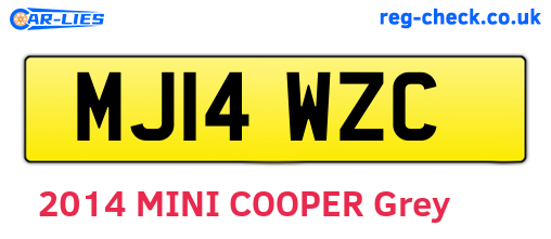 MJ14WZC are the vehicle registration plates.