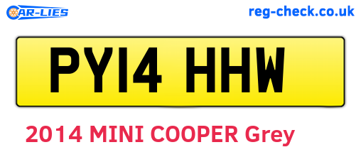 PY14HHW are the vehicle registration plates.