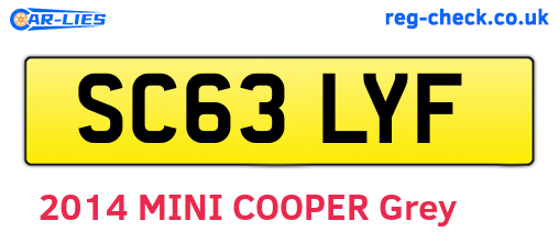 SC63LYF are the vehicle registration plates.