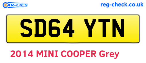 SD64YTN are the vehicle registration plates.