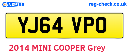 YJ64VPO are the vehicle registration plates.