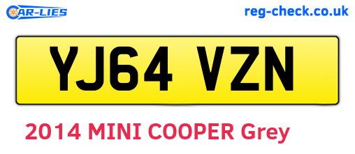 YJ64VZN are the vehicle registration plates.