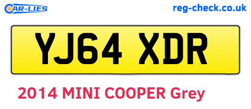 YJ64XDR are the vehicle registration plates.