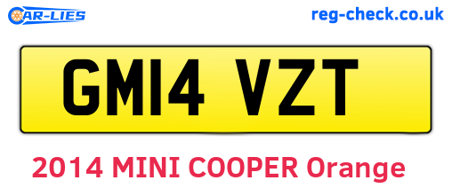 GM14VZT are the vehicle registration plates.