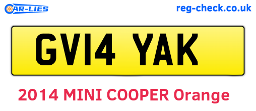 GV14YAK are the vehicle registration plates.