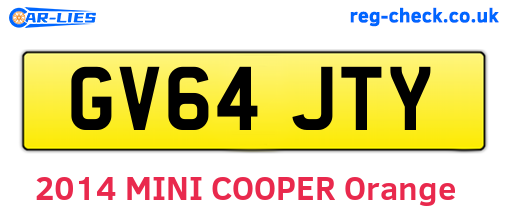 GV64JTY are the vehicle registration plates.