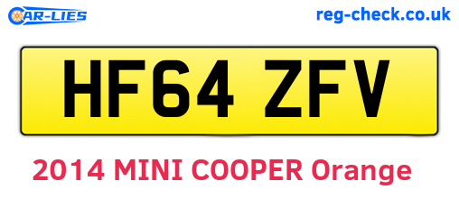 HF64ZFV are the vehicle registration plates.