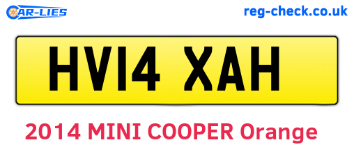 HV14XAH are the vehicle registration plates.