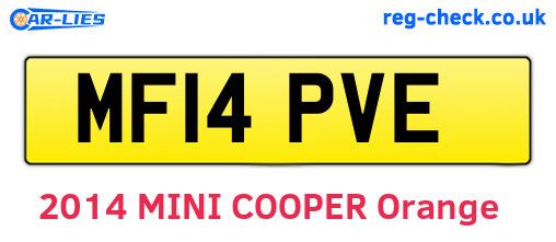 MF14PVE are the vehicle registration plates.