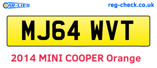 MJ64WVT are the vehicle registration plates.