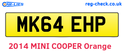 MK64EHP are the vehicle registration plates.