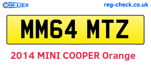 MM64MTZ are the vehicle registration plates.