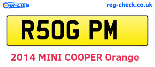 R50GPM are the vehicle registration plates.
