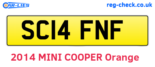 SC14FNF are the vehicle registration plates.