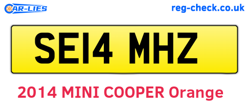 SE14MHZ are the vehicle registration plates.