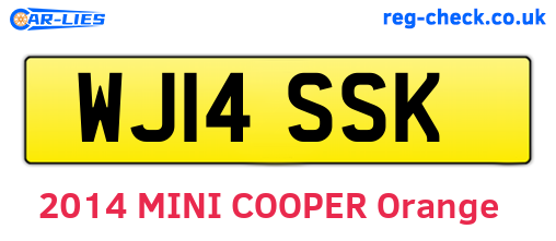 WJ14SSK are the vehicle registration plates.