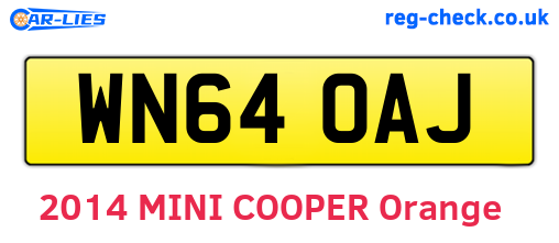 WN64OAJ are the vehicle registration plates.