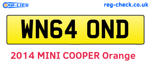 WN64OND are the vehicle registration plates.