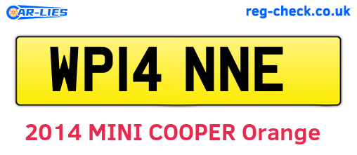 WP14NNE are the vehicle registration plates.