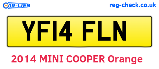 YF14FLN are the vehicle registration plates.