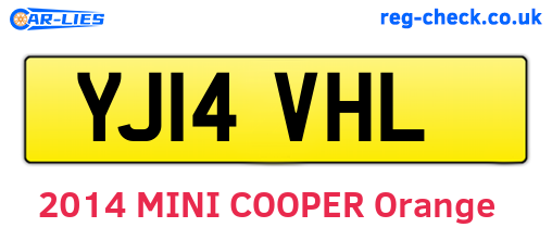 YJ14VHL are the vehicle registration plates.