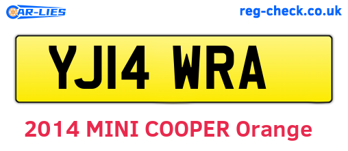 YJ14WRA are the vehicle registration plates.