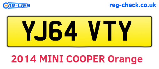 YJ64VTY are the vehicle registration plates.