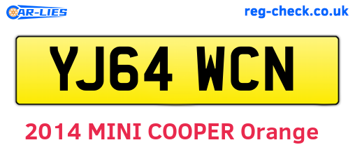 YJ64WCN are the vehicle registration plates.