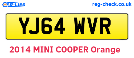 YJ64WVR are the vehicle registration plates.
