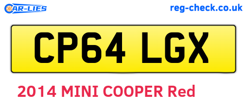 CP64LGX are the vehicle registration plates.