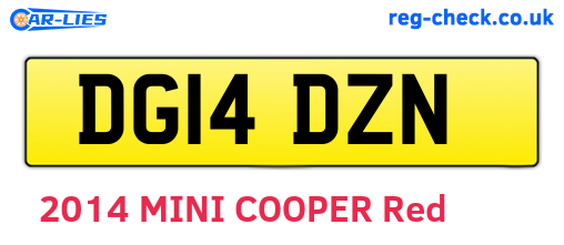 DG14DZN are the vehicle registration plates.