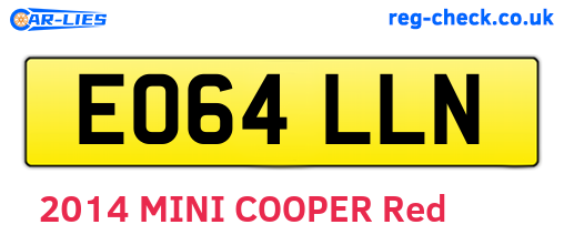 EO64LLN are the vehicle registration plates.