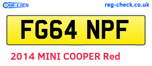 FG64NPF are the vehicle registration plates.