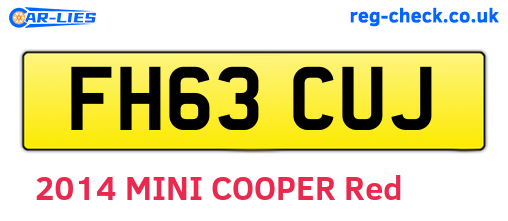 FH63CUJ are the vehicle registration plates.