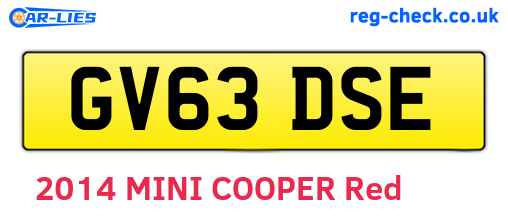 GV63DSE are the vehicle registration plates.