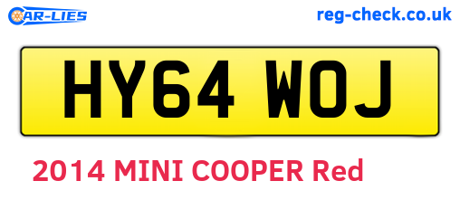 HY64WOJ are the vehicle registration plates.